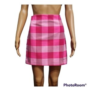 AUTRES Filles Plaid Pink Mini Skirt